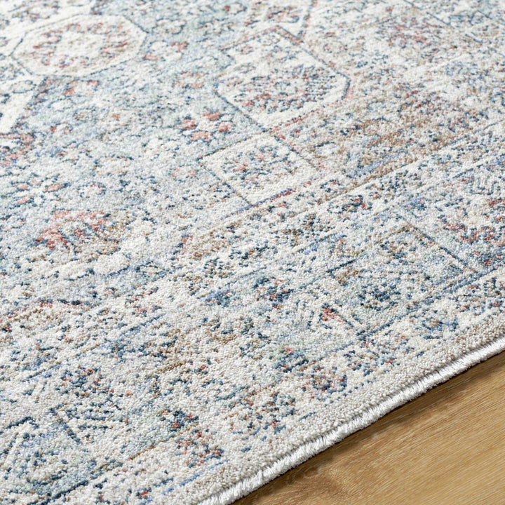 Kalei Traditional Medallion Design Beige & Blue Rug - The Rug Decor