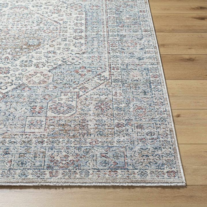 Kalei Traditional Medallion Design Beige & Blue Rug - The Rug Decor