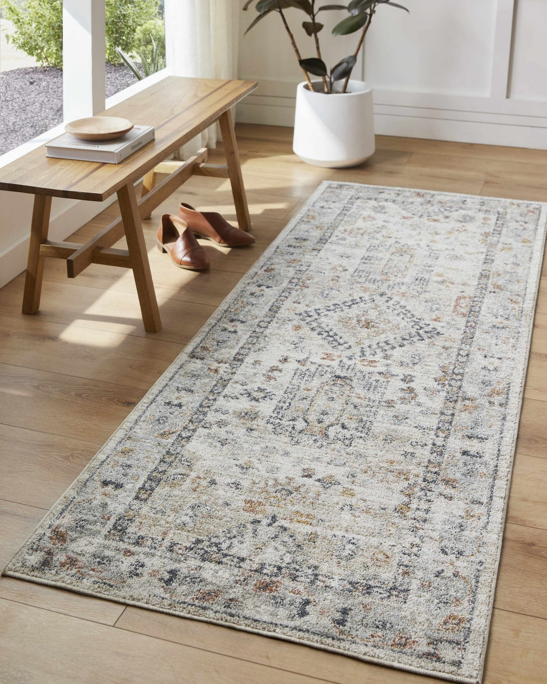 Kamau Brown And Gray Traditional Style Area Rug - The Rug Decor