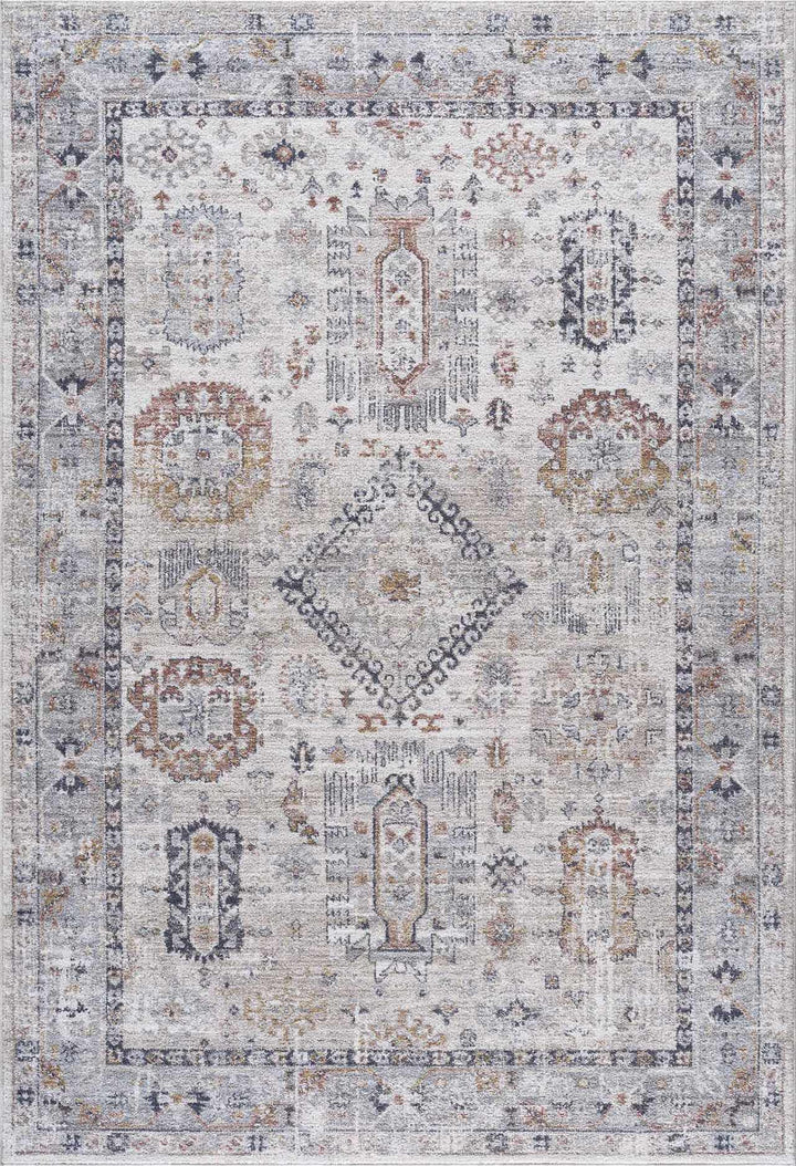 Kamau Brown And Gray Traditional Style Area Rug - The Rug Decor