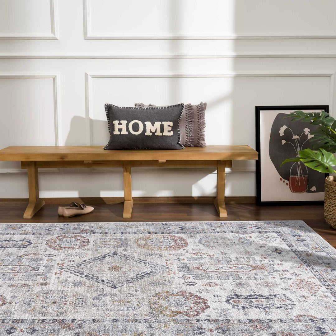 Kamau Brown And Gray Traditional Style Area Rug - The Rug Decor