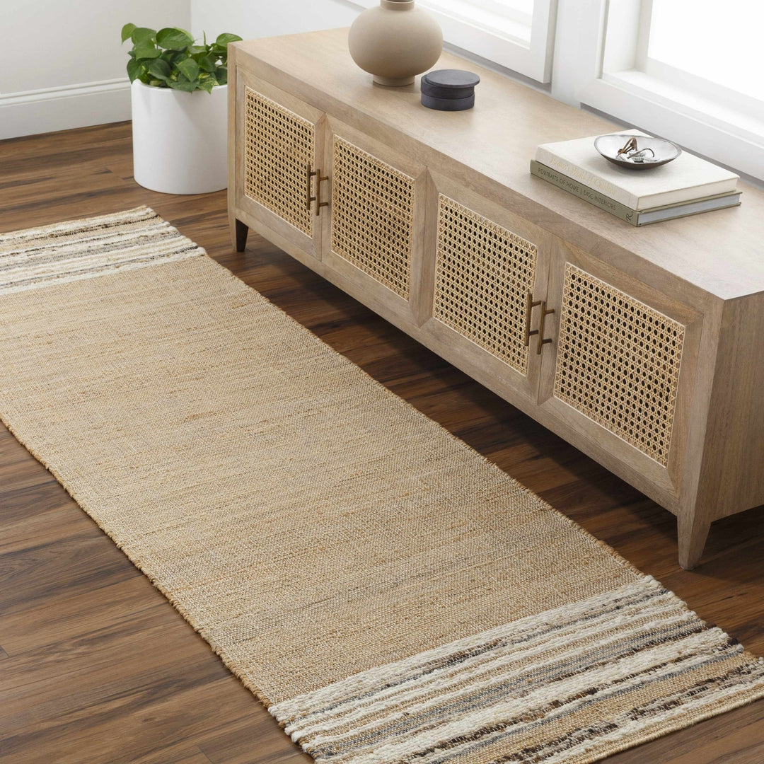 Kame Modern Style Beige Hand Woven Wool Area Rug - The Rug Decor