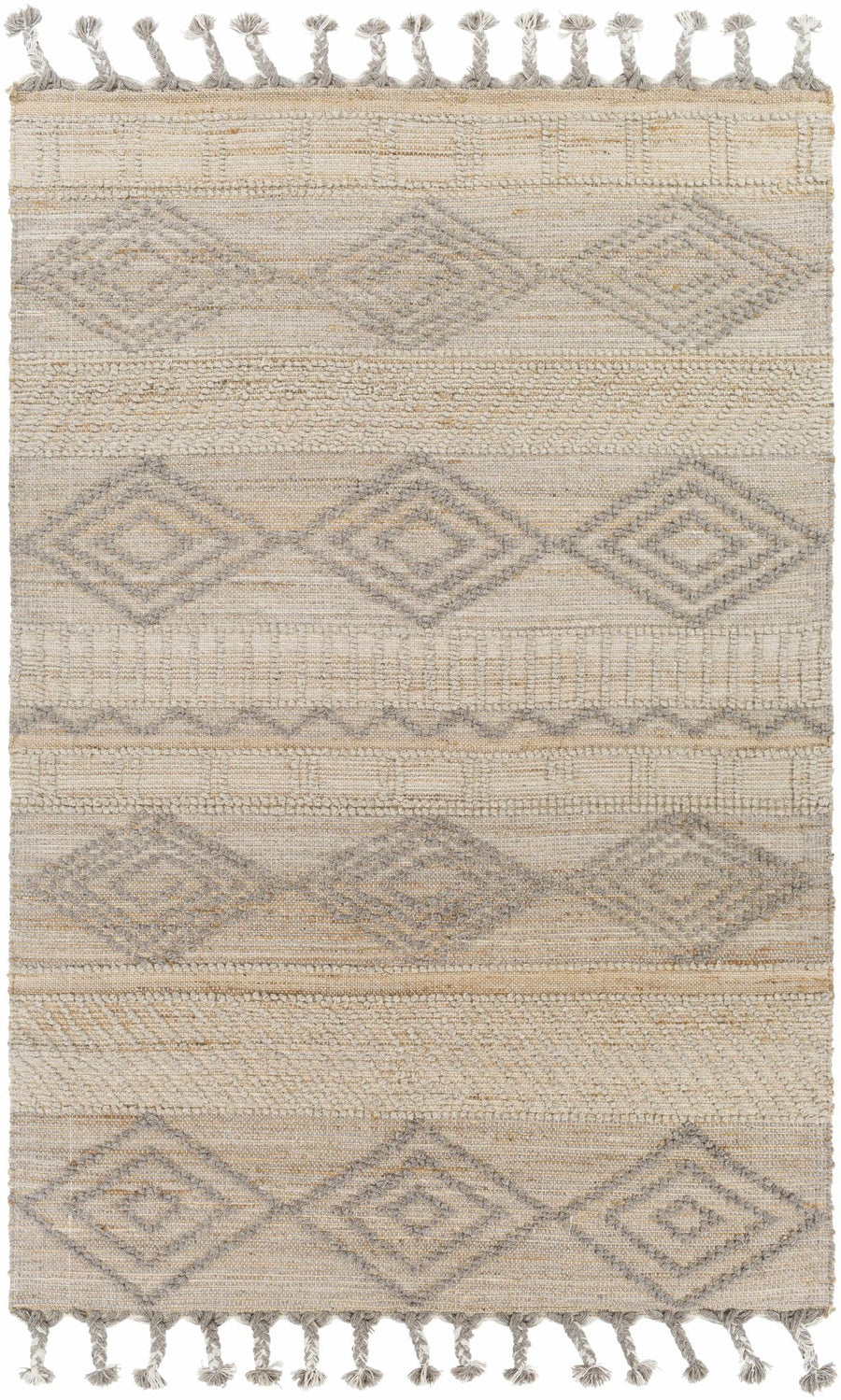 Kanata Beige And Gray Modern Geometrical Hand Woven Rug - The Rug Decor