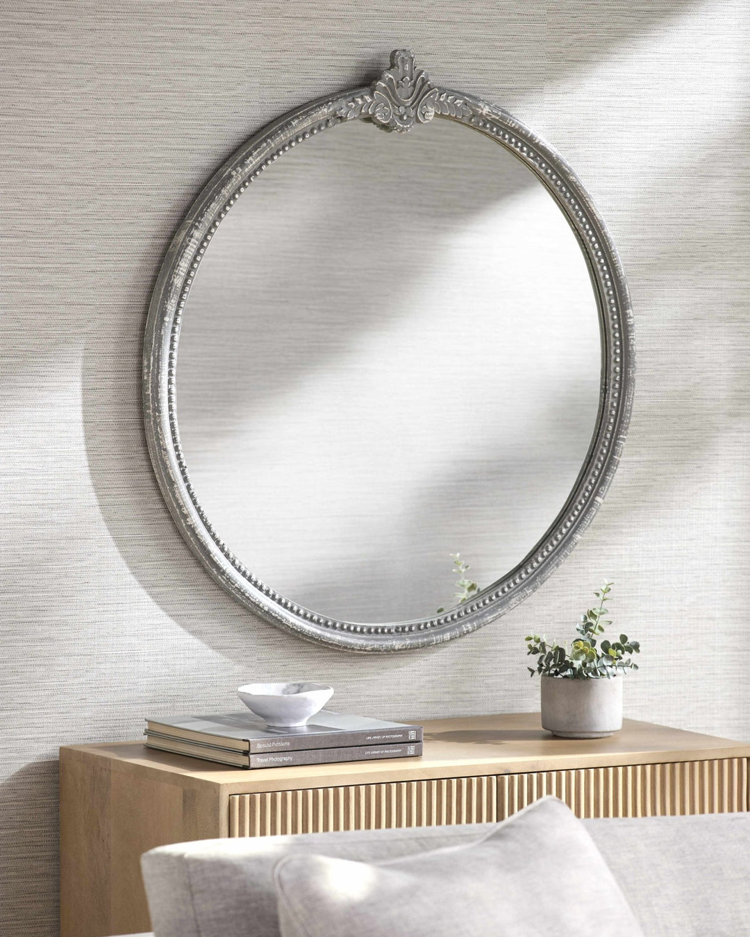 Kandersteg Gray Arched Accent Mirror - The Rug Decor