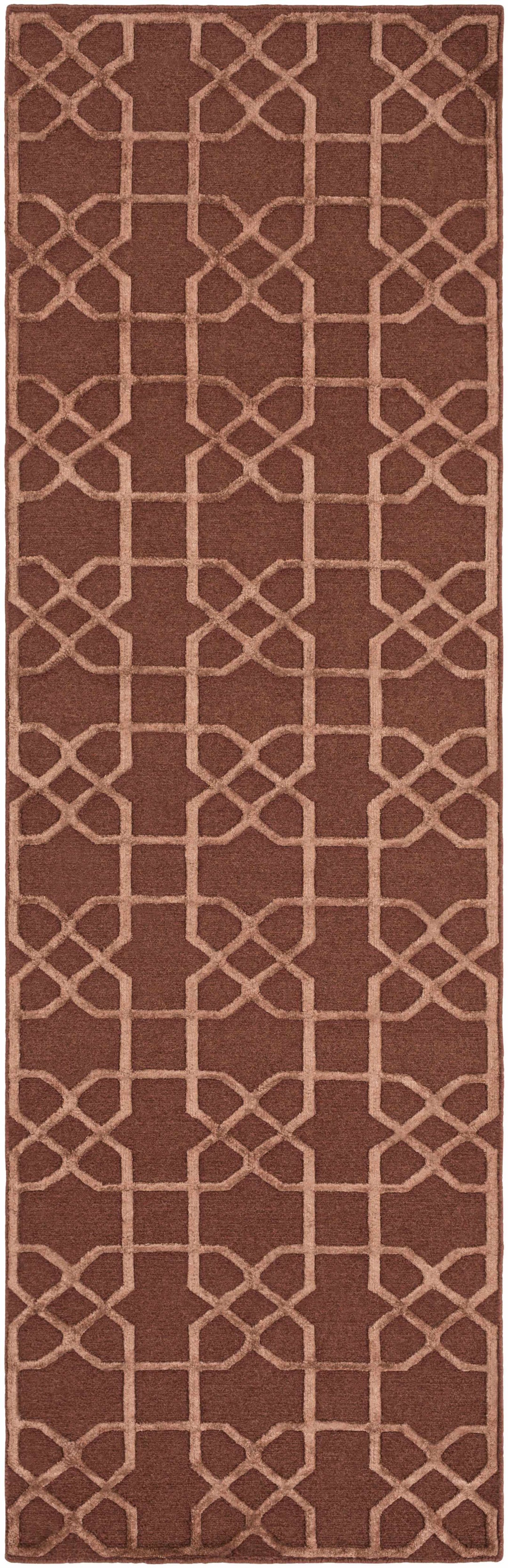 Kanesville Modern Geometrical Design Brown Area Rug