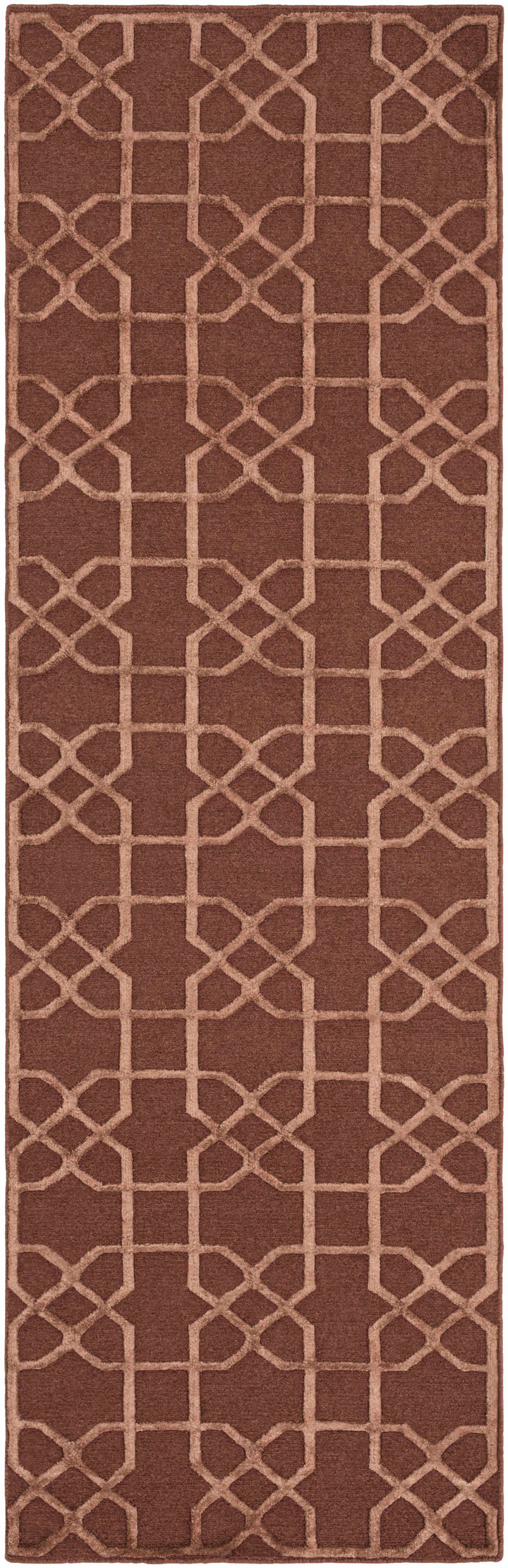 Kanesville Modern Geometrical Design Brown Area Rug