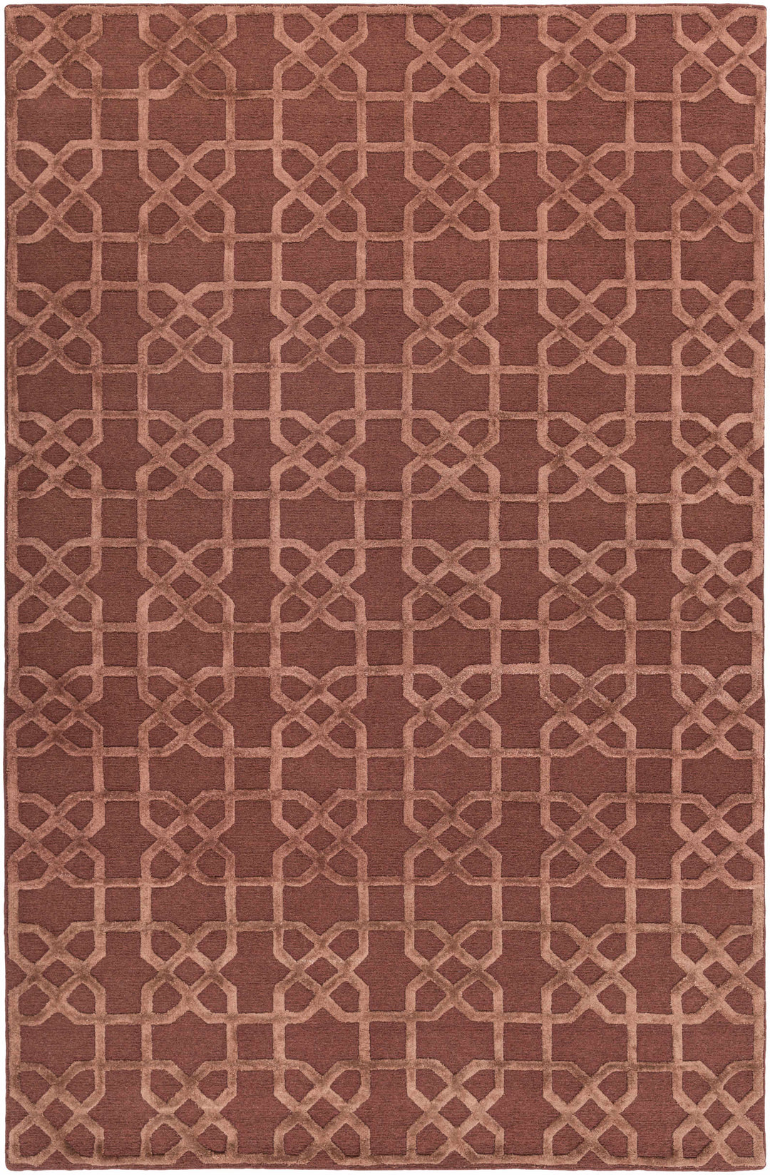 Kanesville Modern Geometrical Design Brown Area Rug