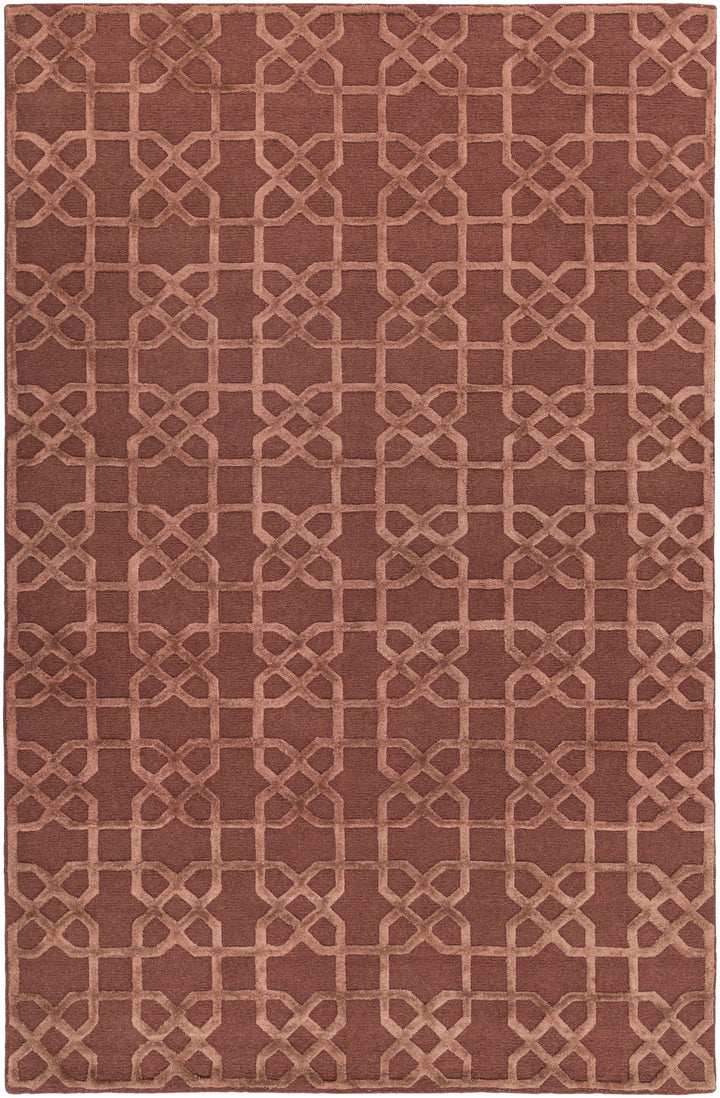 Kanesville Modern Geometrical Design Brown Area Rug
