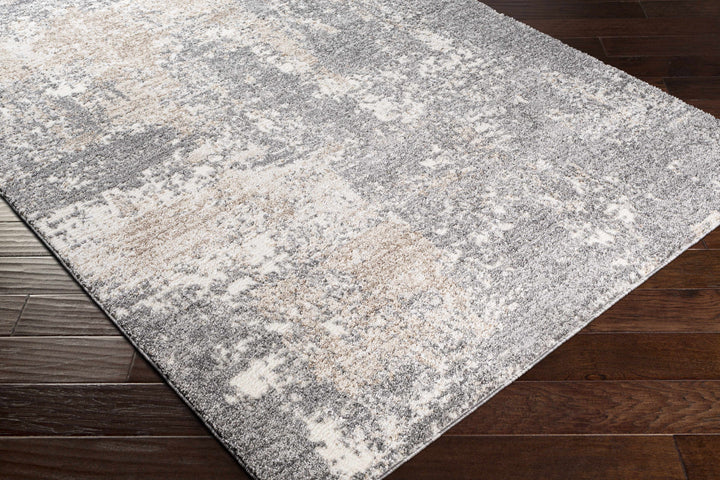 Kanwal Gray And Ivory Modern Abstract Design Area Rug