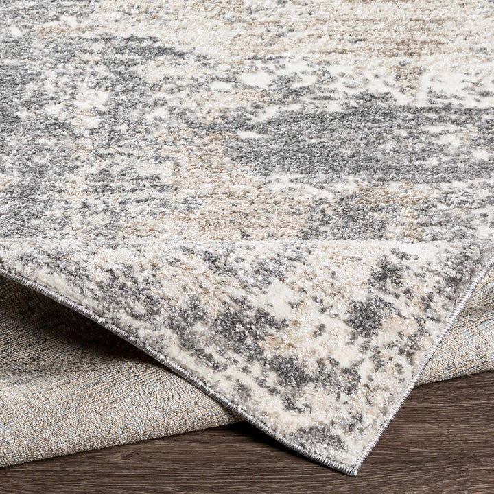 Kanwal Gray And Ivory Modern Abstract Design Area Rug