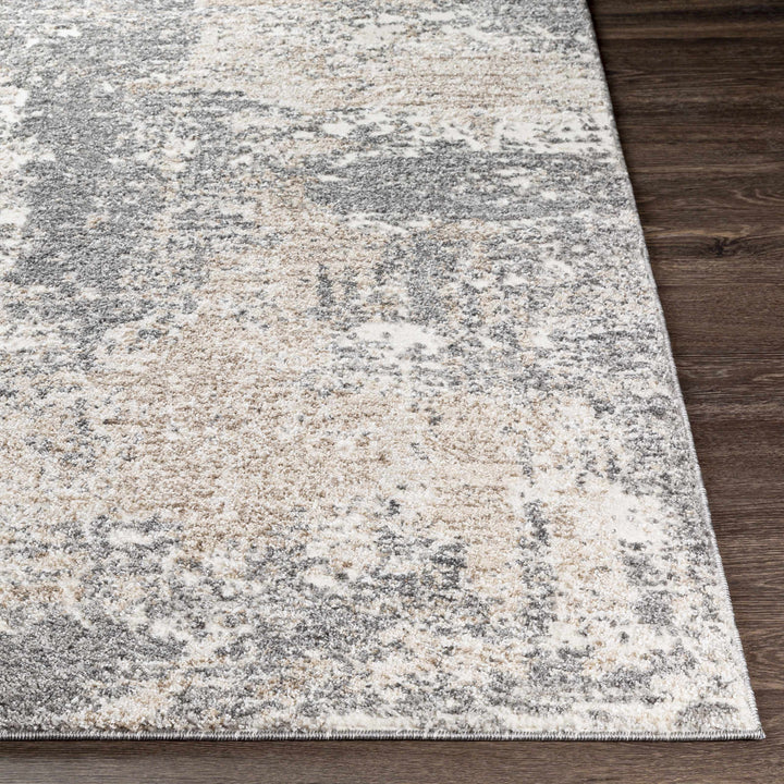 Kanwal Gray And Ivory Modern Abstract Design Area Rug