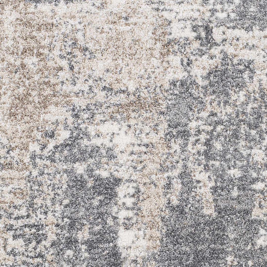Kanwal Gray And Ivory Modern Abstract Design Area Rug