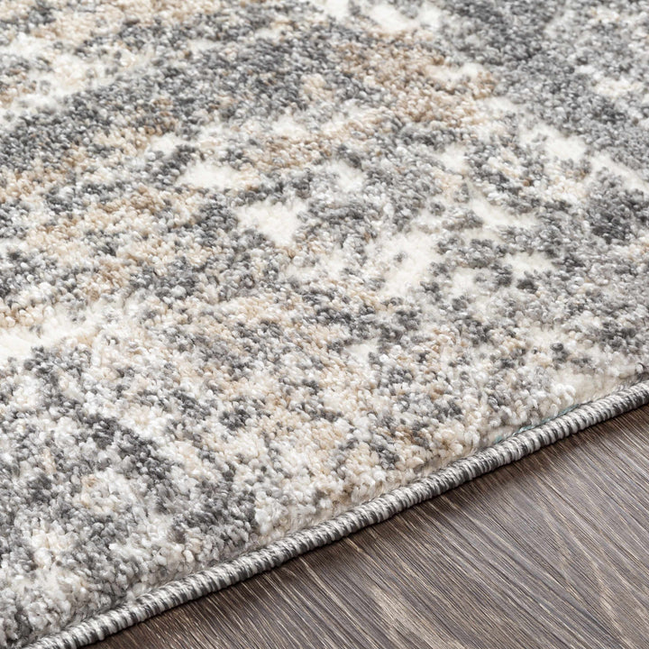 Kanwal Gray And Ivory Modern Abstract Design Area Rug