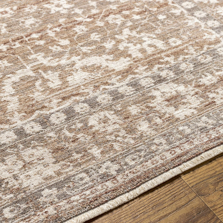 Kaongkod Traditional Style Ivory And Brown Area Rug - The Rug Decor