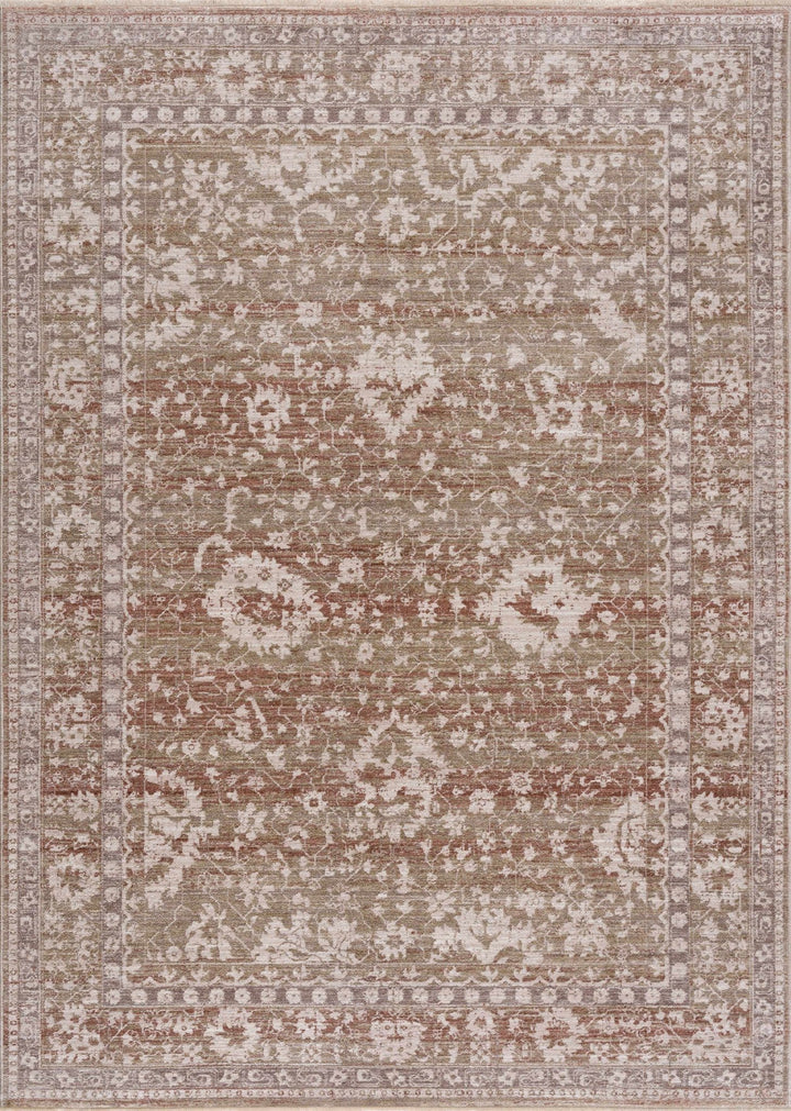 Kaongkod Traditional Style Ivory And Brown Area Rug - The Rug Decor