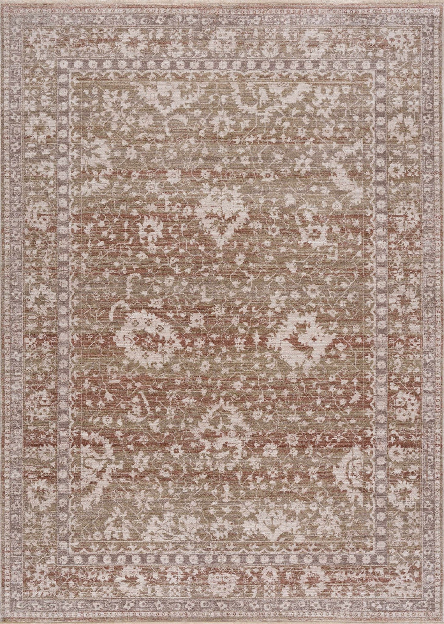 Kaongkod Traditional Style Ivory And Brown Area Rug - The Rug Decor