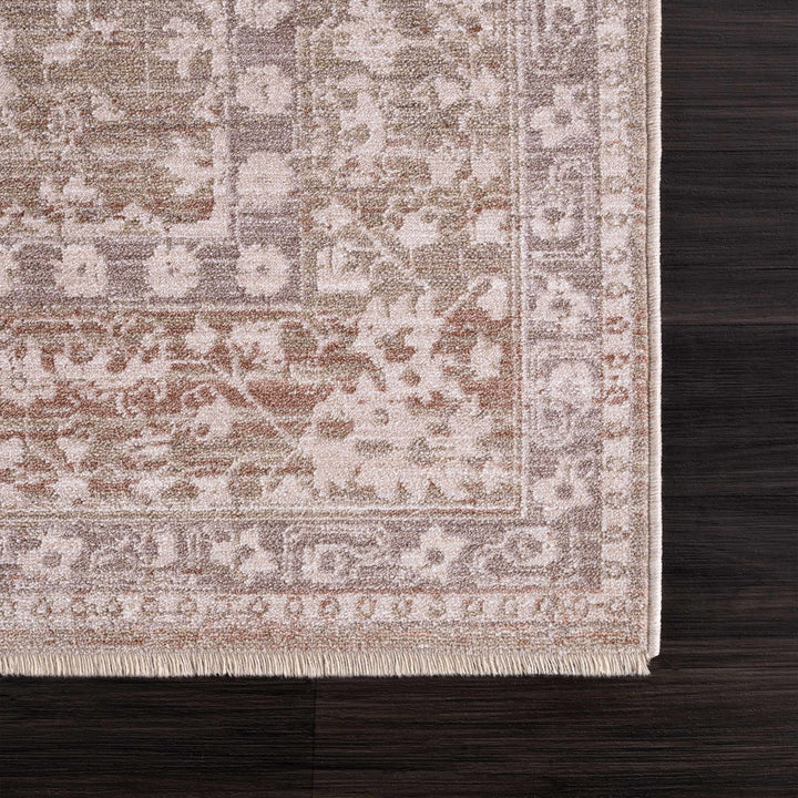 Kaongkod Traditional Style Ivory And Brown Area Rug - The Rug Decor