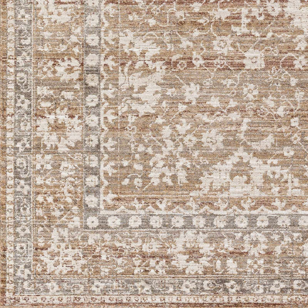 Kaongkod Traditional Style Ivory And Brown Area Rug - The Rug Decor