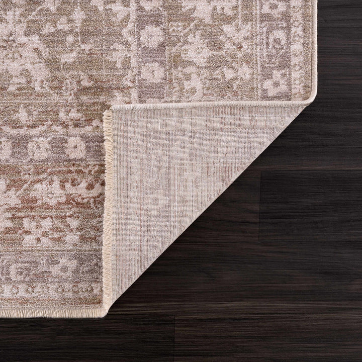 Kaongkod Traditional Style Ivory And Brown Area Rug - The Rug Decor