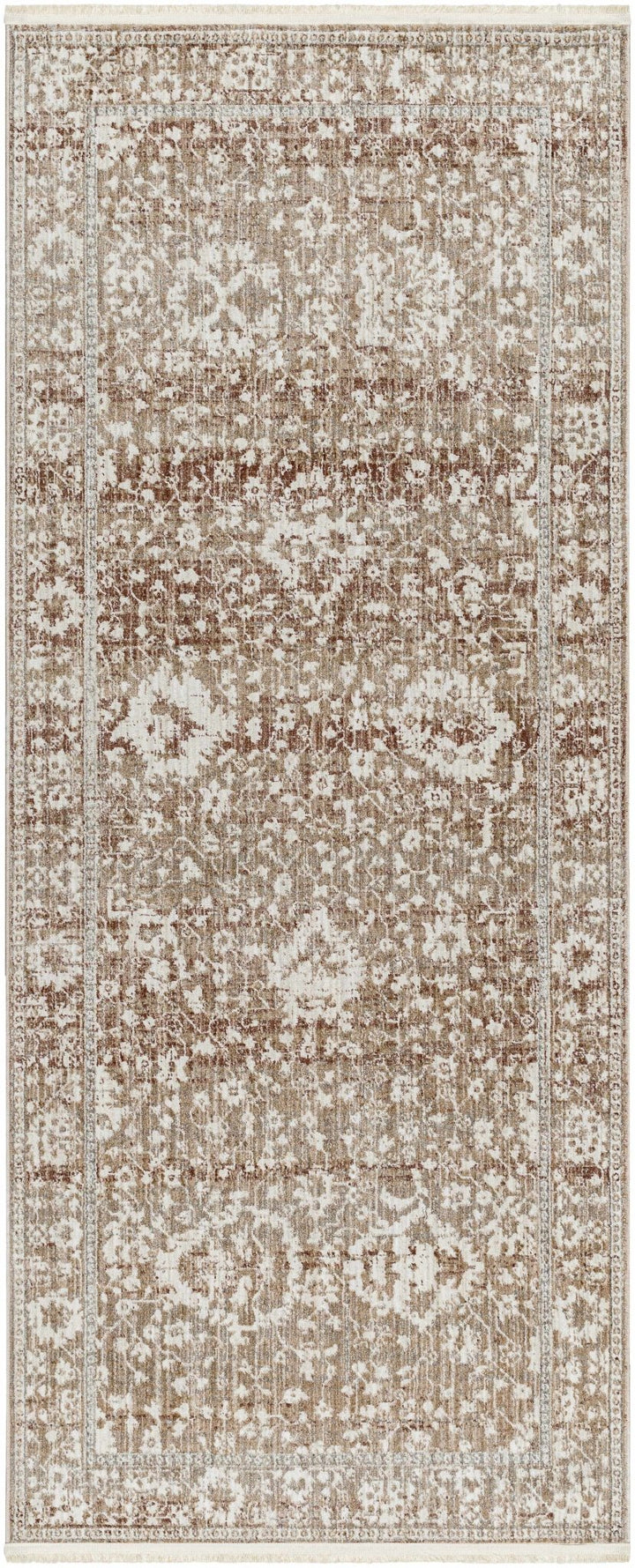 Kaongkod Traditional Style Ivory And Brown Area Rug - The Rug Decor