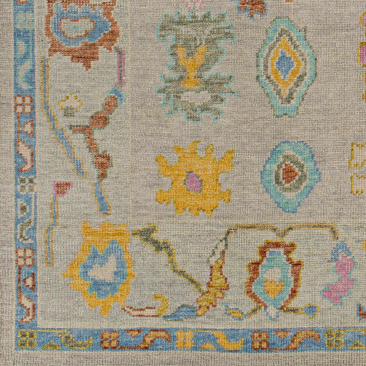 Kapaya Traditional Oushak Gray Wool Rug - The Rug Decor