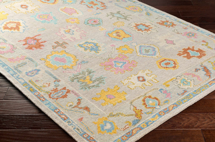 Kapaya Traditional Oushak Gray Wool Rug - The Rug Decor