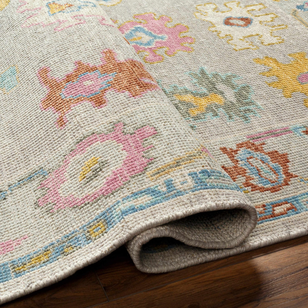 Kapaya Traditional Oushak Gray Wool Rug - The Rug Decor