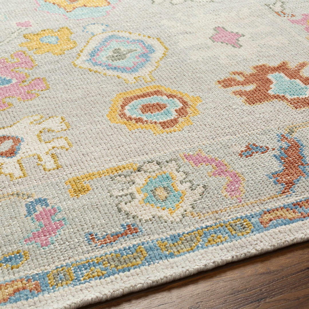 Kapaya Traditional Oushak Gray Wool Rug - The Rug Decor