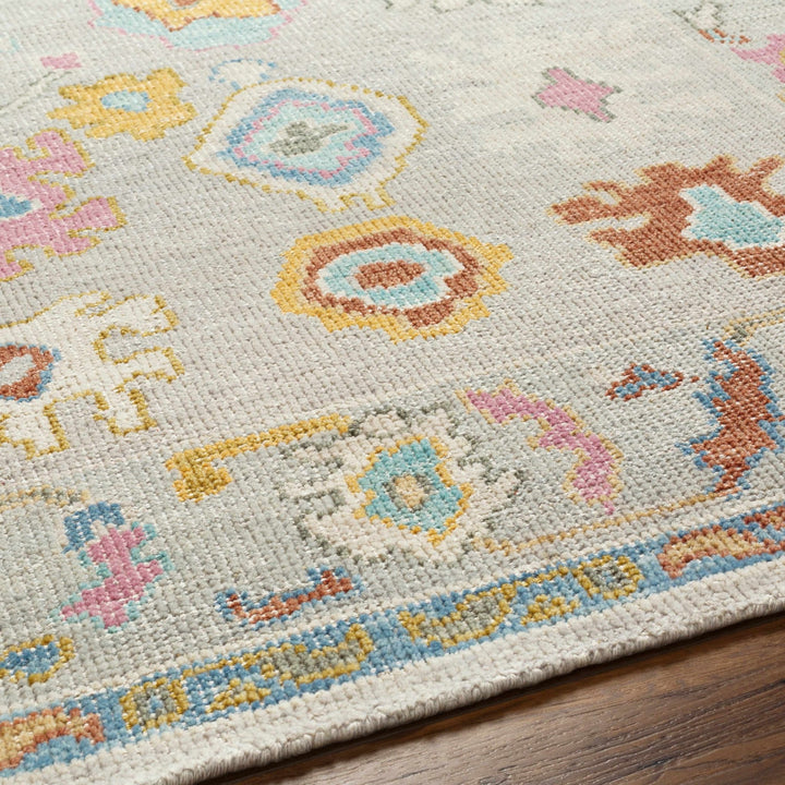 Kapaya Traditional Oushak Gray Wool Rug - The Rug Decor