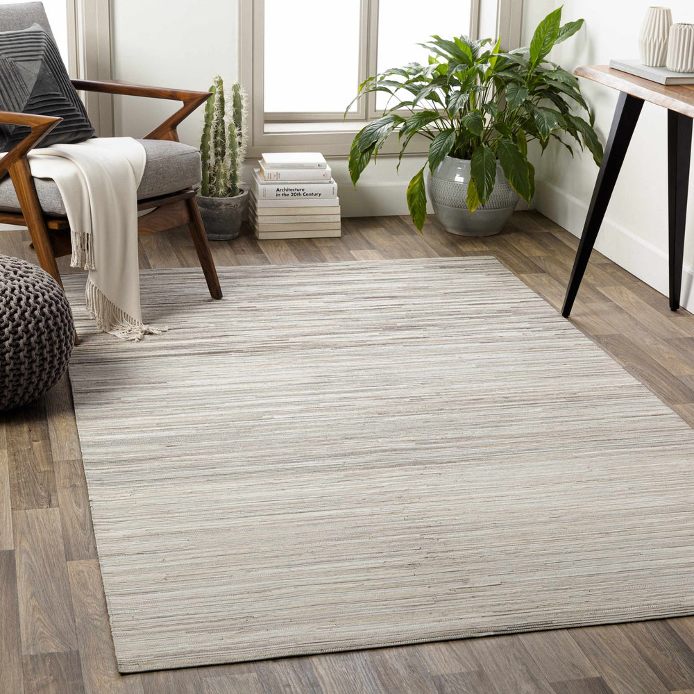 Karabar Contemporary Style Gray And Beige Premium Area Rug - The Rug Decor