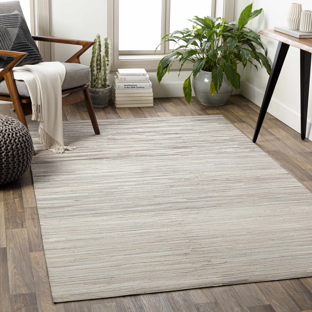 Karabar Contemporary Style Gray And Beige Premium Area Rug - The Rug Decor