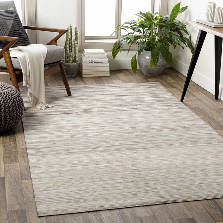 Karabar Contemporary Style Gray And Beige Premium Area Rug - The Rug Decor