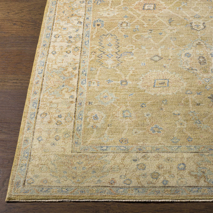 Karalee Beige Traditional Oushak Design Hand Knotted Area Rug