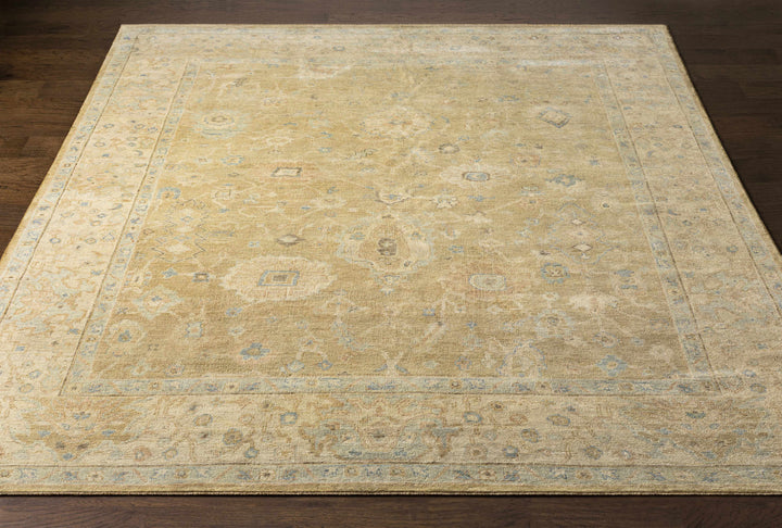 Karalee Beige Traditional Oushak Design Hand Knotted Area Rug