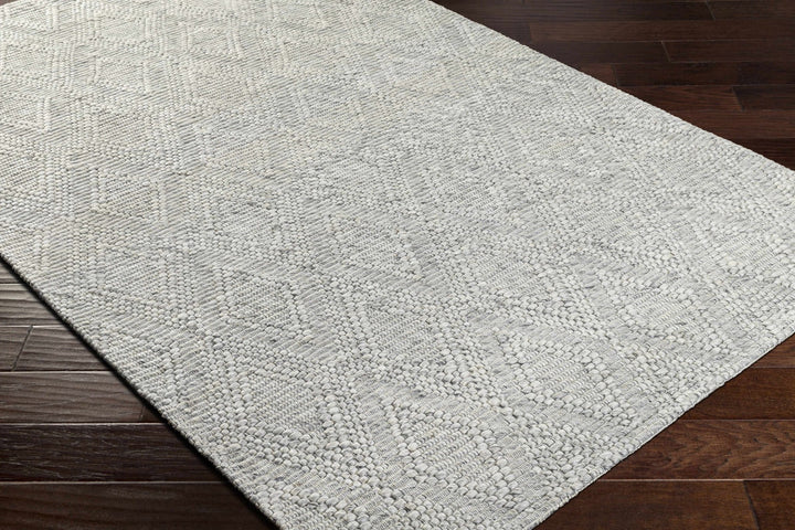 Kasib Contemporary Geometrical Gray Hand Woven Area Rug - The Rug Decor