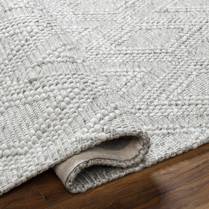 Kasib Contemporary Geometrical Gray Hand Woven Area Rug - The Rug Decor