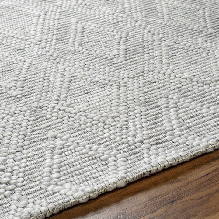 Kasib Contemporary Geometrical Gray Hand Woven Area Rug - The Rug Decor