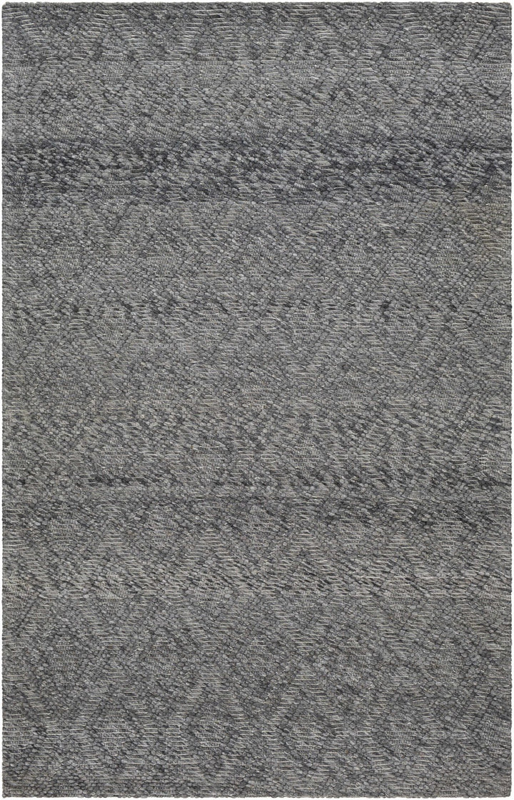 Kasib Dark Gray Traditional Style Hand Woven Wool Area Rug - The Rug Decor