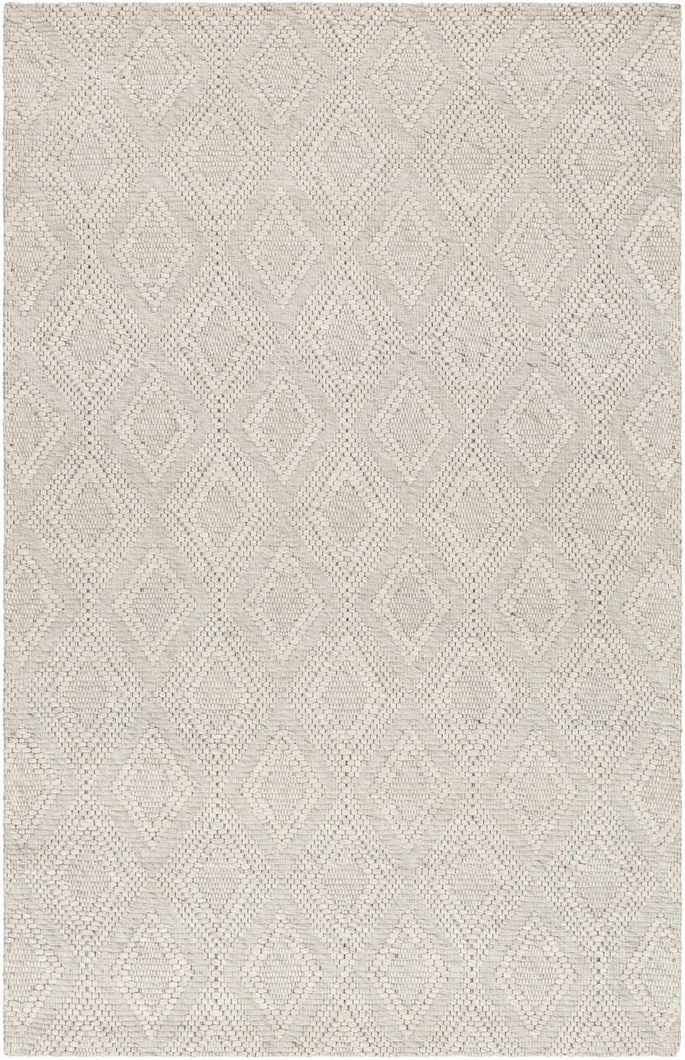 Kasib Modern Geometrical Ivory Hand Woven Rug - The Rug Decor