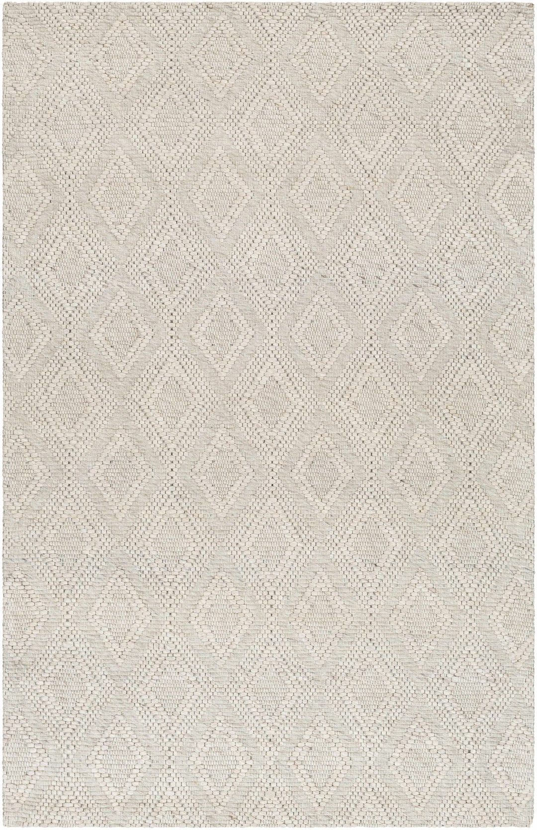 Kasib Modern Geometrical Ivory Hand Woven Rug - The Rug Decor