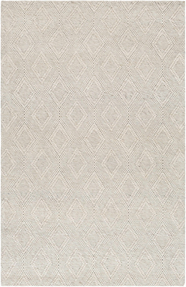 Kasib Modern Geometrical Ivory Hand Woven Rug - The Rug Decor