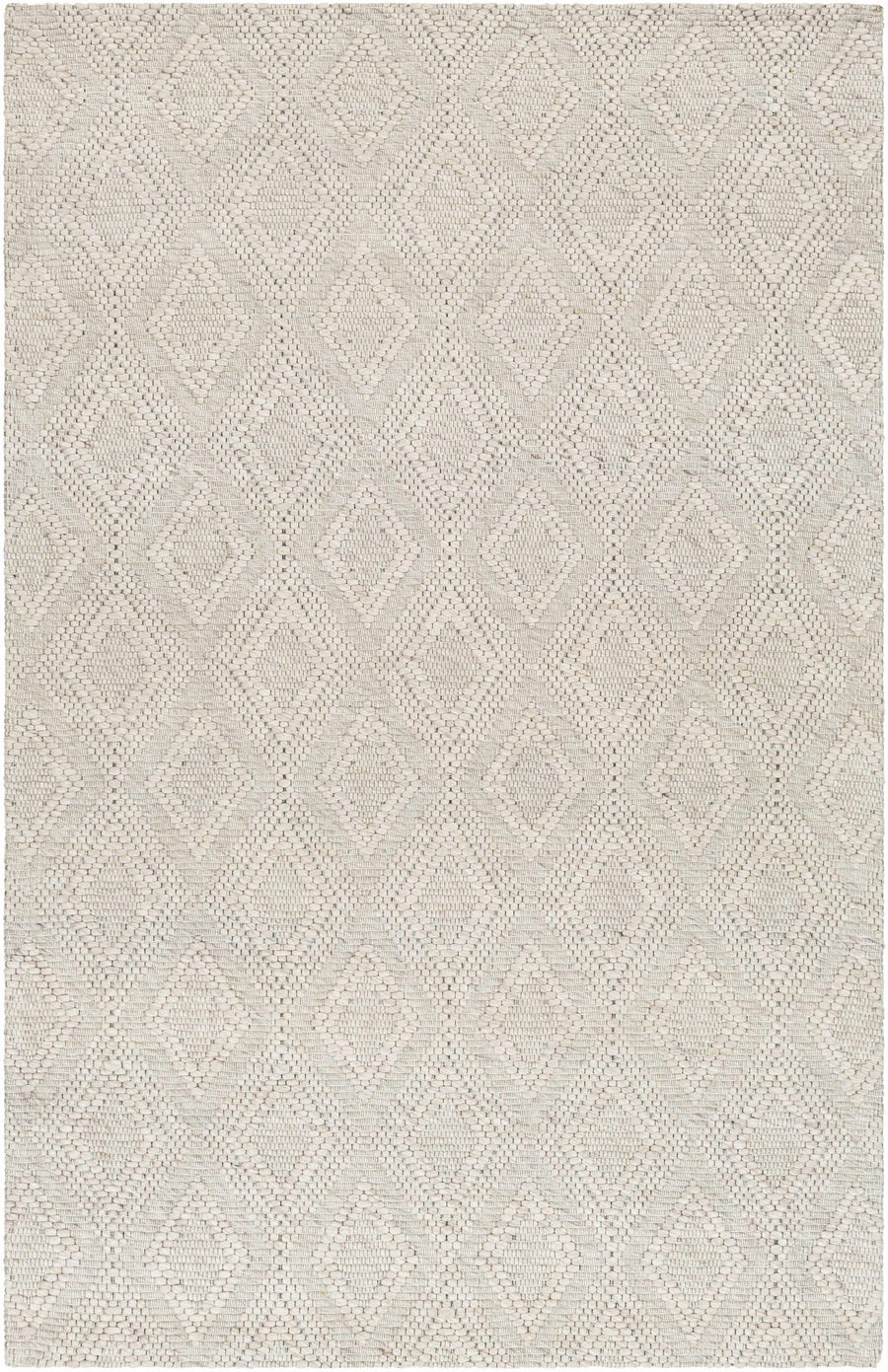 Kasib Modern Geometrical Ivory Hand Woven Rug - The Rug Decor