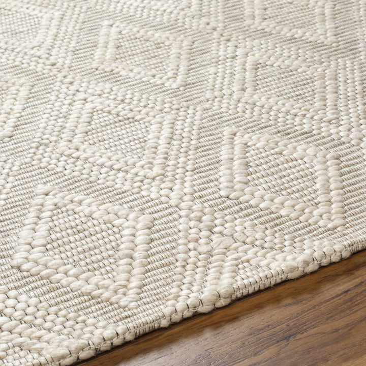 Kasib Modern Geometrical Ivory Hand Woven Rug - The Rug Decor