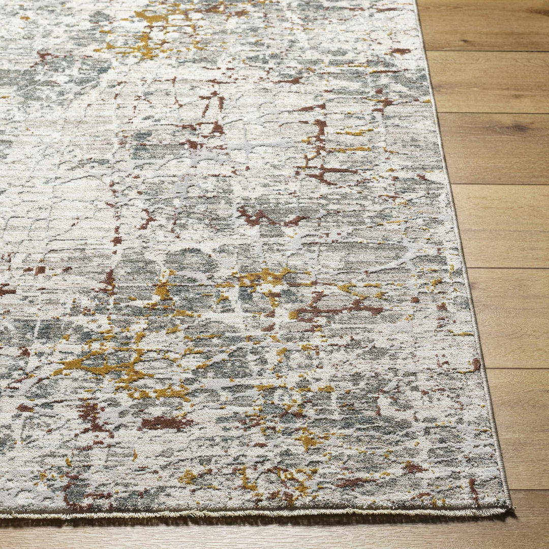 Kasim Gray Contemporary Abstract Design Rug - The Rug Decor