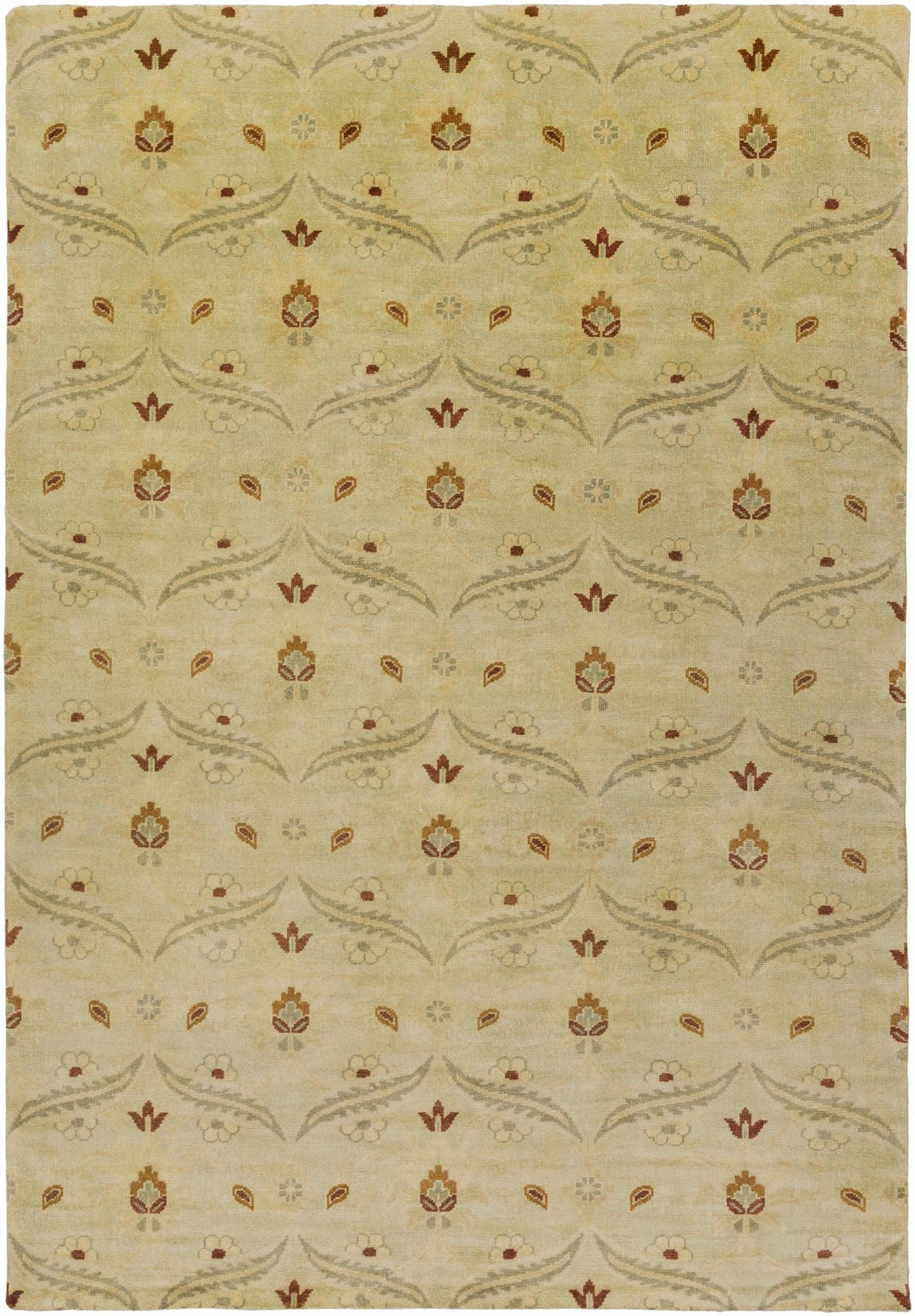 Kaska Traditional Olive And Camel Area Rug - The Rug Decor