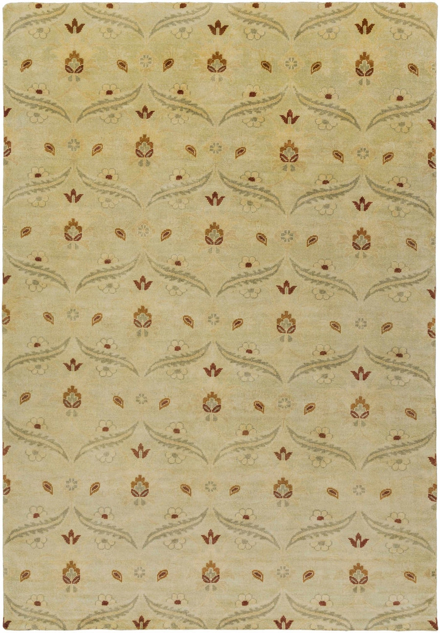 Kaska Traditional Olive And Camel Area Rug - The Rug Decor