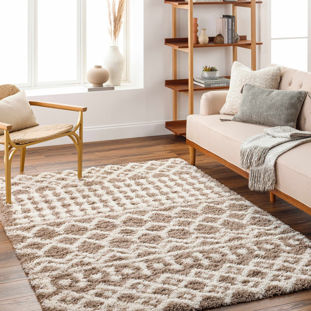 Kato Contemporary Style Brown And Ivory Area Rug - The Rug Decor