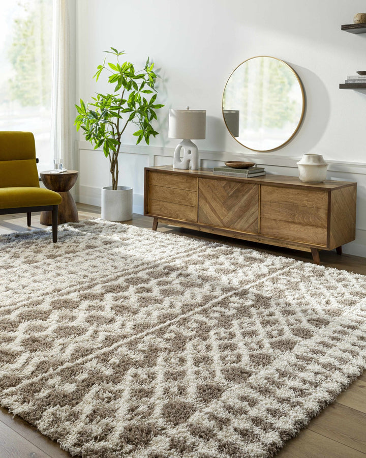 Kato Contemporary Style Brown And Ivory Area Rug - The Rug Decor
