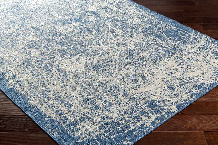 Katz Contemporary Abstract Blue Outdoor Area Rug - The Rug Decor