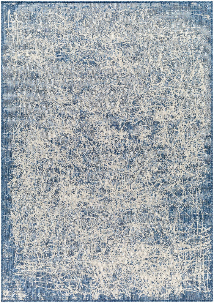 Katz Contemporary Abstract Blue Outdoor Area Rug - The Rug Decor